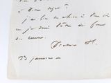 an old handwritten letter on a piece of paper with writing on it