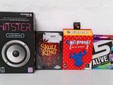 many different types of video games on the table
