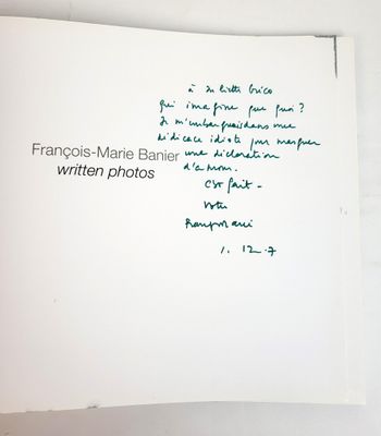 PHOTOGRAPHIE – François-Marie BANIER (né en 1947, photograph…