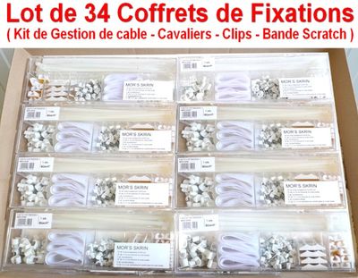 Lot de 34 Coffrets ( NEUFS ) de Fixations - Kit de Gestion d…