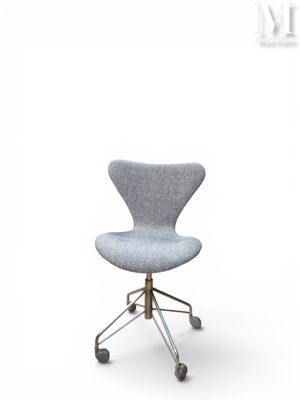 an image of a chair with wheels on a white background