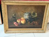 une photo d'une peinture représentant une nature morte avec des fruits