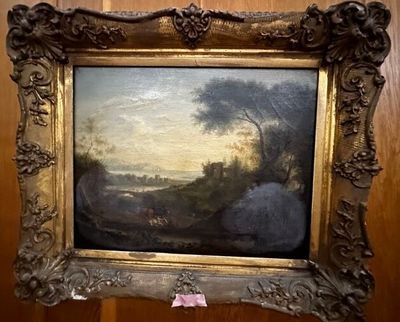 École Française XIXème siècle "Ruines dans un paysage"