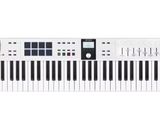a close up of a keyboard on a white background