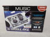 the box of the cd console is sitting on the table