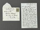 an old letter and a piece of paper with writing on it
