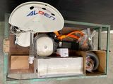 a box with a satellite dish on top of it