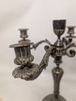 Paire de chandeliers à quatre bras de lumière en métal argen… (photo 2)