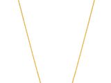 un collier plaqué or orné d'un petit pendentif en diamant au bout d'une chaîne