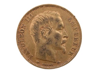 Pièce de 20 francs or Napoléon III tête nue, 1859. Usures. - Photo 1
