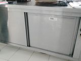 a stainless steel counter top with a dishwasher and a dishwasher