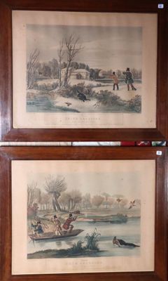 two framed pictures of people on a boat in the water