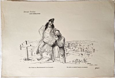 un vieux dessin représentant un homme et une femme assis sur un banc
