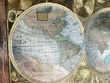 a picture of a picture of a map in a frame