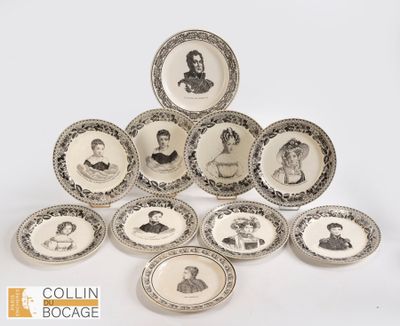 ROI LOUIS PHILIPPE 10 assiettes en faïence représe… - Photo 1