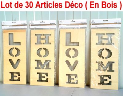 Lot de 30 Articles de Décorations en Bois ( NEUFS ) - 2 Modè…