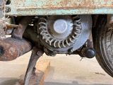 a close up view of the front wheel of a motorcycle