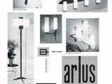 an advertisement for a lamp that is sitting on a table