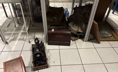 several pieces of luggage are sitting on the floor in a room
