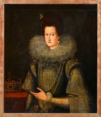un tableau représentant une femme en robe verte tenant un livre
