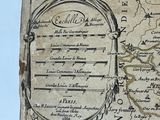 an old map of the region of france on a piece of paper