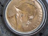 a coin with a picture of a man on it