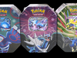 three different types of pokemon cards in the box
