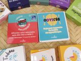 a lot of different types of cards on the table