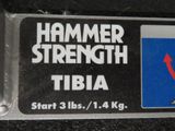 a sign that says hammer strength tibia on it