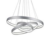 un gros plan d'une lampe ronde suspendue au plafond