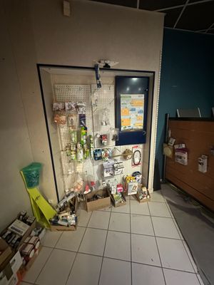 a room that has a bunch of items on the floor