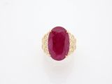 a ruby and diamond ring