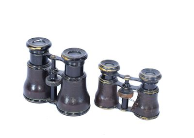 2 PAIRES DE JUMELLES signées LEMAIRE à Paris, gainées de cui… - Photo 1