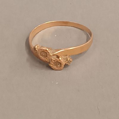 Bague en or rose 18K, Pds : 1,6 g - Photo 1