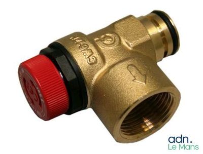 an image of a close up of a red and black valve on a white background