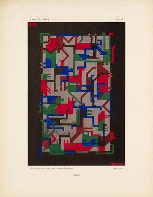 une image représentant un dessin d'un carré comportant des formes de différentes couleurs