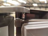 a close up of a piece of luggage on a conveyor belt