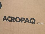 a cardboard box with the word acropag on it