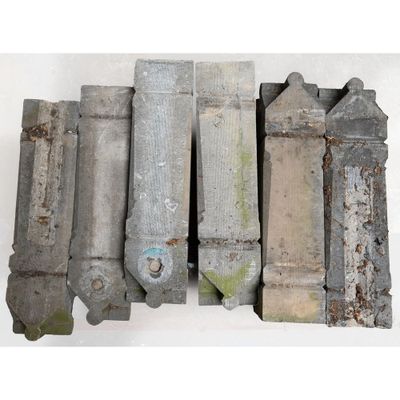 several pieces of concrete are stacked on top of each other