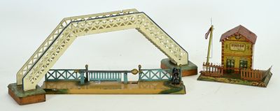 Eléments de décor pour réseau échelle 0, incomplets en l'état :