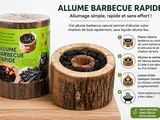 une photo d'un barbecue fabriqué à partir d'une souche d'arbre