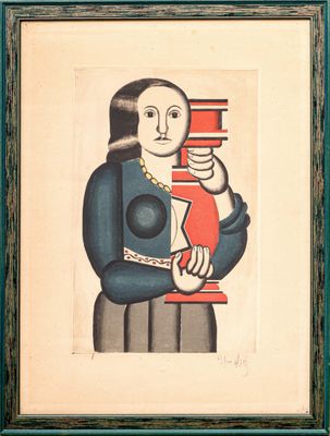 une image représentant un tableau où l'on voit une femme tenant un livre