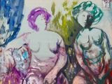 une image représentant un tableau sur lequel figurent deux femmes assises l'une à côté de l'autre