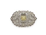 an art deco diamond broochle