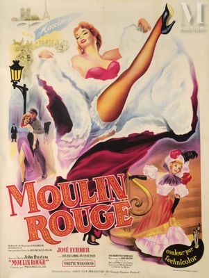 the poster for the movie moulinn rougee starring a woman in high heels