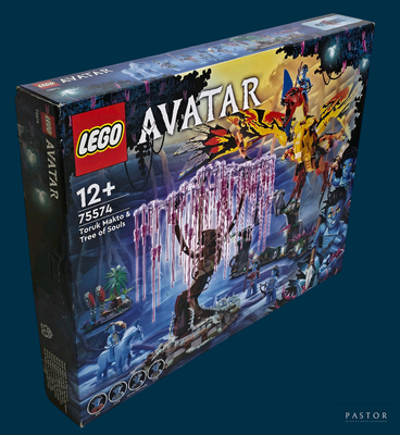 a box with a lego avatar on it on a blue background