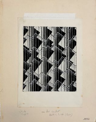 une image représentant un dessin en noir et blanc d'un motif géométrique