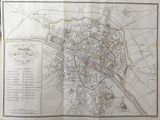 an old map of a city with a lot of buildings on it