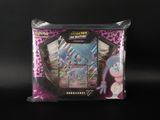 un gros plan sur un paquet de cartes à collectionner Pokémon sur fond noir