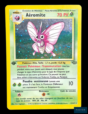 une image d'une carte Pokémon sur laquelle figure un papillon rose